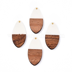 Pendentifs en résine opaque et bois de noyer&nbsp;RESI-N025-032-B05