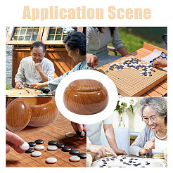 Пустые коробки из смолы с крышкой для китайского го&nbsp;CON-WH0092-95