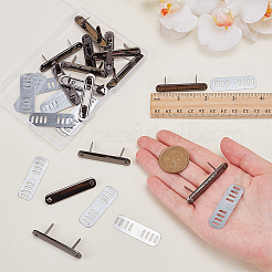 16 шт. Декоративные застежки для сумок овальной формы из цинкового сплава&nbsp;PURS-PH0001-35B