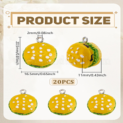 Подвески из непрозрачной смолы 20 шт.&nbsp;RESI-LP0001-67