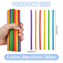 180 Stück Holzstäbchen in 6 Farben&nbsp;WOOD-FH0002-51