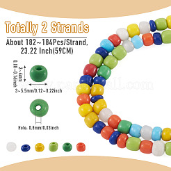 2 hebra de cuentas de lampwork hechas a mano&nbsp;BLOW-TADJ0001-01A