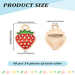 48шт 2 цвета светлые позолоченные подвески из сплава с эмалью&nbsp;FIND-LP0002-74