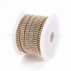 Chaînes de strass en laiton galvanisé&nbsp;CD-TAC0005-01G