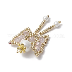 Подвески-бабочки из стеклянного бисера&nbsp;PALLOY-MZ00649-01