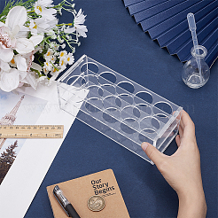 Mehrzweck-Präsentationsständer aus Glas mit 10 Loch für Zylinderförmigrohre&nbsp;AJEW-WH0596-418C