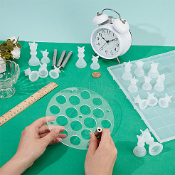 Наборы силиконовых форм для изготовления шахматной доски своими руками&nbsp;DIY-BC0015-44