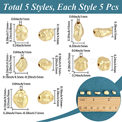 25 pz 5 stili di perline in ottone&nbsp;KK-BBC0029-26