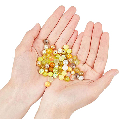 24 цветной искусственный жемчуг и кракле&nbsp;GLAA-PH0002-89A