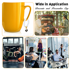 Сердце/плоское круглое украшение с подвеской из эмали из сплава с буквой B&nbsp;HJEW-AB00692