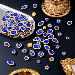 100 шт. пришивные стразы в форме капли/сердца/звезды&nbsp;GACR-TA0001-07D