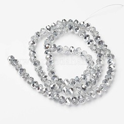 Galvanisieren transparente Glasperlen Stränge&nbsp;EGLA-A034-T4mm-M16