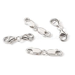4 Sätze 2 Stile doppelt 925 Karabinerverschlüsse aus Sterlingsilber&nbsp;FIND-TA0002-22