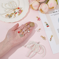 10 Stile Legierung Emaille/Strass/Harz Imitation Perle Schuh Charms&nbsp;AJEW-OC0015-30