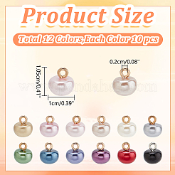 120 шт. 12-х цветные пластиковые пуговицы с тремя отверстиями под искусственный жемчуг BUTT-WR0001-16
