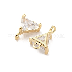 10 шт. латунные подвески-коннекторы со стразами&nbsp;KK-V006-04G-01