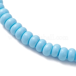 7 pulsera elástica con cuentas de vidrio.&nbsp;BJEW-MZ00317