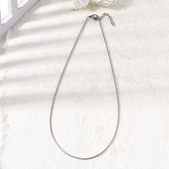 Ожерелья из круглой цепочки-змейки из нержавеющей стали 304 толщиной 1.5 мм&nbsp;NJEW-G195-02P