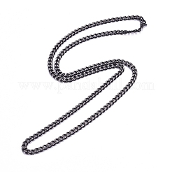 Herren-Halsketten aus Edelstahl 667 mit kubanischer Gliederkette&nbsp;NJEW-G340-07B-1