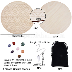 Decoraciones de diy para el hogar con chakras y yoga&nbsp;DJEW-SC0001-02A