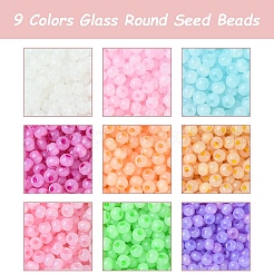 135 г 9-х цветных стеклянных бусин&nbsp;SEED-YW0002-91