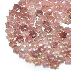 Природного кварца клубники нитей бисера G-P573-C04-01