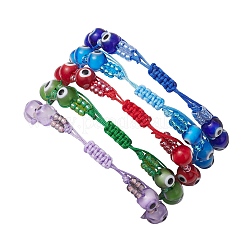 Бусины лампворк от сглаза плетеные браслеты из бисера для мужчин и женщин BJEW-MZ00160