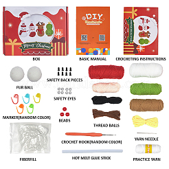 1 juego de kit de crochet para principiantes con temática navideña&nbsp;DIY-SC0027-78A