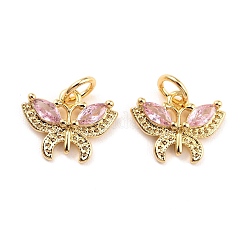 Настоящие 18k позолоченные латунные микро pave кубические циркониевые подвески ZIRC-Z023-05H