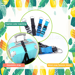 4 sangle de bagage réglable en nylon de 4 styles et sangles de bagage en polyester&nbsp;FIND-PH0007-06-WH