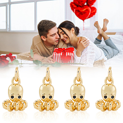 12шт латунные микропаве прозрачные кубические циркониевые подвески&nbsp;ZIRC-BBC0003-46