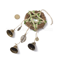 Лист железный колокольчик подвеска украшение HJEW-TA00378