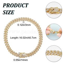 Теннисное колье с кристаллами и стразами&nbsp;NJEW-WH0009-13