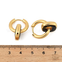 Orecchini a cerchio in acciaio inossidabile smaltato 304&nbsp;EJEW-P343-02G-02