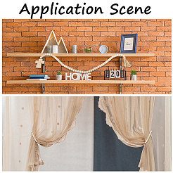 Деревянные круглые бусины и крестообразные подвесные украшения&nbsp;AJEW-WH20816-013A