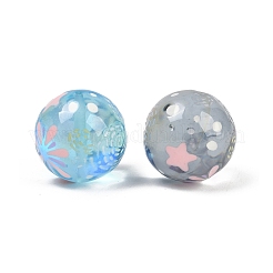 Прозрачные смоляные эмалевые бусины RESI-L047-18