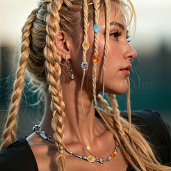 100 шт. 10-х цветные непрозрачные акриловые бусины ручной работы&nbsp;MACR-SP0001-72