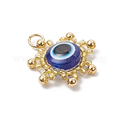 Подвески из стеклянных бусин в виде солнца с отпугивателем сглаза PALLOY-MZ00633