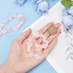 Грубые необработанные нити бусин из натурального розового кварца G-OC0003-74