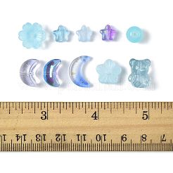 126шт 10 стиля прозрачные стеклянные бусины GLAA-FS0002-36