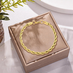 1 bracelet chaîne corde en acier inoxydable 304 de 5 mm pour femme&nbsp;BJEW-DJ0001-58