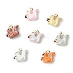 7pcs 7 Farben Legierung Emaille Charms&nbsp;ENAM-CJ0007-42