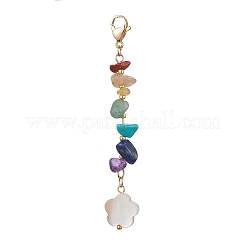 Luna/estrella/corazón/flor decoración colgante de concha de agua dulce natural&nbsp;HJEW-JM01609