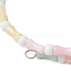 3шт синтетические бирюзовые бусины эластичные браслеты для женщин&nbsp;BJEW-JB11945