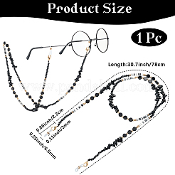 1шт полимерная глина со сплавом и кристаллами шейный ремешок для очков&nbsp;AJEW-CN0005-04A