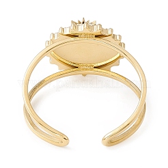 Кольцо-манжета с открытым солнцем и натуральным драгоценным камнем STAS-E125-04G