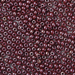 11/0 チェコ不透明ガラスシードビーズ  光沢のある  ラウンド  ココナッツブラウン  2.2x1.5mm  穴：0.7mm  約500 G /袋&nbsp;SEED-N004-003B-37