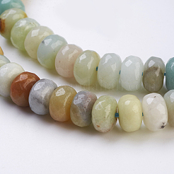 Натуральный цветок амазонитовые бусины пряди G-J375-13-5x8mm