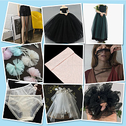 2 m Polyester-Stretch-Maschengewebe&nbsp;DIY-NB0013-14C
