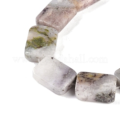 天然石瑪瑙ビーズ連売り  長方形  13x18x6mm  穴：0.8mm  約22個/連  15.75''（40センチメートル）&nbsp;G-M420-M07-02